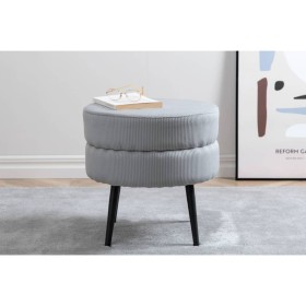 Venture Home Pot corduroy pouf black and gray 40x40x40 cm by Venture Home, Ottomans - Ref: Foro24-444797, Price: 69,99 €, Dis...