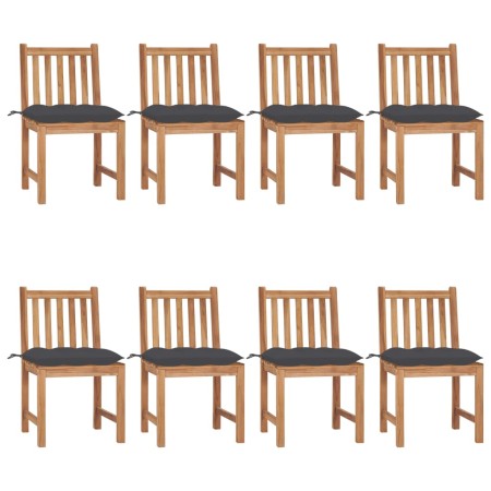 Garden chairs 8 units solid teak wood with cushions by vidaXL, Garden chairs - Ref: Foro24-3073157, Price: 833,50 €, Discount: %