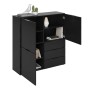 FMD Cómoda con 3 puertas y 3 cajones negro de FMD, Cajoneras - Ref: Foro24-443703, Precio: 273,40 €, Descuento: %