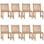 Garden chairs 8 units solid teak wood with cushions by vidaXL, Garden chairs - Ref: Foro24-3073157, Price: 834,37 €, Discount: %