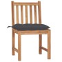 Garden chairs 8 units solid teak wood with cushions by vidaXL, Garden chairs - Ref: Foro24-3073157, Price: 834,37 €, Discount: %