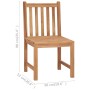 Garden chairs 8 units solid teak wood with cushions by vidaXL, Garden chairs - Ref: Foro24-3073157, Price: 834,37 €, Discount: %