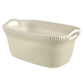 Curver Knit laundry basket 40L cream white by Curver, Laundry baskets - Ref: Foro24-443841, Price: 36,58 €, Discount: %