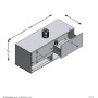 FMD Aufbewahrungsbank mit 2 Schubladen, Eiche und Weiß, 108,9 x 41,7 x 46,1 cm von FMD, Bänke für Hallen und Lager - Ref: For...