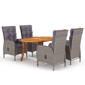 5-piece gray garden dining set by vidaXL, Garden sets - Ref: Foro24-3071995, Price: 1,00 €, Discount: %