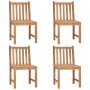 Garden chairs 4 units solid teak wood with cushions by vidaXL, Garden chairs - Ref: Foro24-3073103, Price: 418,68 €, Discount: %