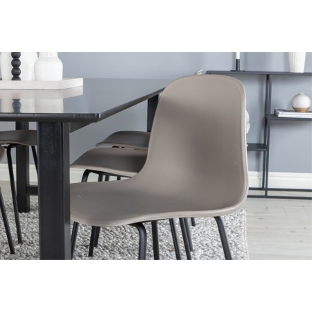 Venture Home Sillas de comedor 2 uds Arctic plástico negro y caqui de Venture Home, Sillas de comedor - Ref: Foro24-444736, P...