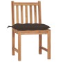 Garden chairs 6 units solid teak wood with cushions by vidaXL, Garden chairs - Ref: Foro24-3073138, Price: 607,99 €, Discount: %