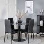 Venture Home Sillas de comedor 2 uds Slim apariencia de cuero negro de Venture Home, Sillas de comedor - Ref: Foro24-444739, ...