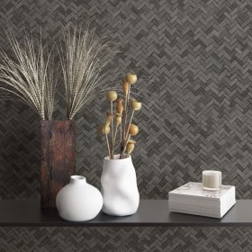 Noordwand Black and Gray Botanica Rattan Wickerwork Wallpaper by Noordwand, Painted paper - Ref: Foro24-444825, Price: 30,99 ...