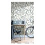 Noordwand Wallpaper Friends & Coffee Words and Letters Metal Blue by Noordwand, Painted paper - Ref: Foro24-444849, Price: 23...