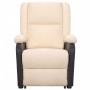 Liftable cream fabric massage chair by vidaXL, Electric massage chairs - Ref: Foro24-329522, Price: 325,80 €, Discount: %