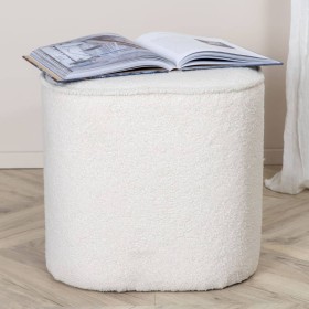 Venture Home Puf Piff felpa blanco 44x44x41 cm de Venture Home, Otomanas - Ref: Foro24-444790, Precio: 93,99 €, Descuento: %