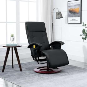 Sillón de masaje de cuero sintético negro de vidaXL, Sillones de masaje eléctricos - Ref: Foro24-60311, Precio: 346,80 €, Des...