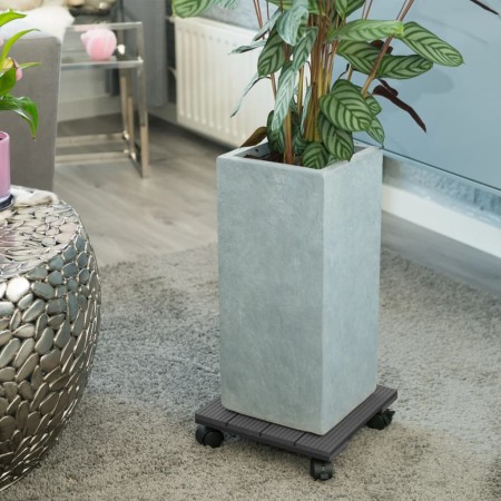 Nature Plant stand with wheels square WPC gray 30x30 cm by Nature, Pot stands - Ref: Foro24-446402, Price: 29,55 €, Discount: %