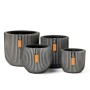 Capi Groove pot set 4 pieces anthracite gray by Capi, Pots and planters - Ref: Foro24-445506, Price: 52,99 €, Discount: %