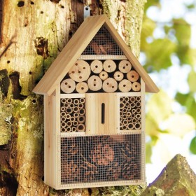 HI Insektenhaus aus natürlichem Holz 31x10x48 cm von HI, Käfige für Vögel und Tiere - Ref: Foro24-446197, Preis: 35,09 €, Rab...