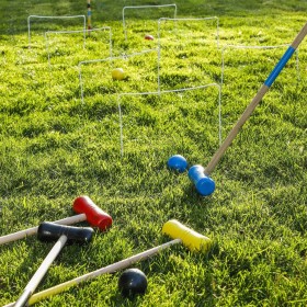 HI 18-piece croquet game for 4 players wood by HI, Grass games - Ref: Foro24-446203, Price: 34,55 €, Discount: %