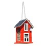 HI Hanging bird feeder house shape red and white 14x12x22 cm by HI, Bird feeders - Ref: Foro24-445613, Price: 27,59 €, Discou...