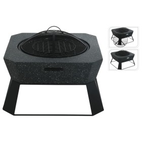 ProGarden Feuerschale mit quadratischem Grill schwarz 62x62x43,5 cm von ProGarden, Kamine - Ref: Foro24-445891, Preis: 152,99...