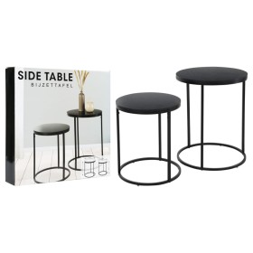 H&S Collection Set of side tables 2 pieces black wood surface by H&S Collection, Side tables - Ref: Foro24-445877, Price: 80,...