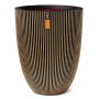 Capi Elegant Groove Vase schwarz und gold 34x46 cm von Capi, Töpfe und Pflanzgefäße - Ref: Foro24-445494, Preis: 92,31 €, Rab...