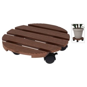 ProGarden Plant stand with wheels round brown 29 cm by ProGarden, Pot stands - Ref: Foro24-446745, Price: 28,99 €, Discount: %