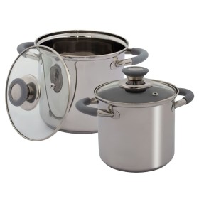 Eurotrail Melrose 2-piece stainless steel cookware set by Eurotrail, Tableware and kitchen utensils for camping - Ref: Foro24...