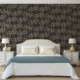 DUTCH WALLCOVERINGS Braune und schwarze Galactic-Tapete von DUTCH WALLCOVERINGS, Bemaltes Papier - Ref: Foro24-442595, Preis:...