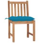 Garden chairs 6 units with solid teak wood cushions by vidaXL, Garden chairs - Ref: Foro24-3073134, Price: 625,41 €, Discount: %