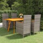 Juego de comedor para jardín 5 piezas gris de vidaXL, Conjuntos de jardín - Ref: Foro24-3072141, Precio: 914,37 €, Descuento: %