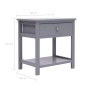 Bedside tables 2 units gray Paulownia wood 40x29x42cm by vidaXL, Nightstands - Ref: Foro24-284051, Price: 58,13 €, Discount: %