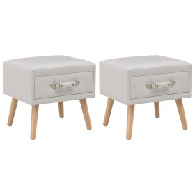 Nightstands 2 units 40x35x40 cm white synthetic leather by vidaXL, Nightstands - Ref: Foro24-276380, Price: 96,91 €, Discount: %