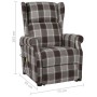 Sillón de masaje elevable de tela marrón de vidaXL, Sillones de masaje eléctricos - Ref: Foro24-329485, Precio: 334,99 €, Des...