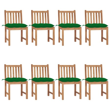 Garden chairs 8 units solid teak wood with cushions by vidaXL, Garden chairs - Ref: Foro24-3073162, Price: 817,62 €, Discount: %