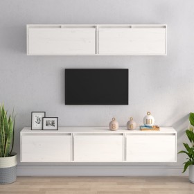 TV furniture 5 pieces solid white pine wood by vidaXL, TV Furniture - Ref: Foro24-3100150, Price: 209,99 €, Discount: %