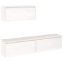 Muebles para TV 3 piezas madera maciza de pino blanco de vidaXL, Muebles TV - Ref: Foro24-3100135, Precio: 160,99 €, Descuent...