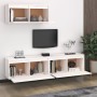 TV furniture 3 pieces solid white pine wood by vidaXL, TV Furniture - Ref: Foro24-3100135, Price: 160,99 €, Discount: %