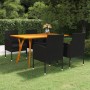 Juego de comedor para jardín de 5 piezas negro de vidaXL, Conjuntos de jardín - Ref: Foro24-3072162, Precio: 497,25 €, Descue...