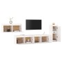 TV furniture set, 4 pieces made of solid white pine wood by vidaXL, TV Furniture - Ref: Foro24-3100220, Price: 203,99 €, Disc...