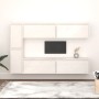 Muebles para TV 6 piezas madera maciza de pino blanco de vidaXL, Muebles TV - Ref: Foro24-3100235, Precio: 305,43 €, Descuent...