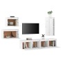 TV furniture set, 5 pieces made of solid white pine wood by vidaXL, TV Furniture - Ref: Foro24-3100260, Price: 224,99 €, Disc...