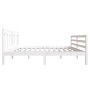 Estructura cama doble pequeña madera maciza blanco 120x190 cm de vidaXL, Camas y somieres - Ref: Foro24-3100625, Precio: 135,...