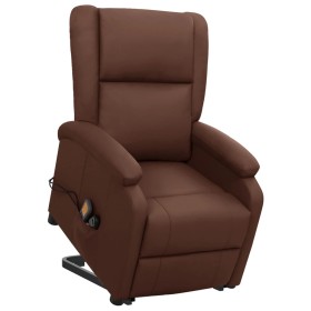 Brown synthetic leather liftable massage chair by vidaXL, Electric massage chairs - Ref: Foro24-329694, Price: 411,75 €, Disc...