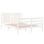 Estructura de cama madera maciza pino blanco 120x190 cm de vidaXL, Camas y somieres - Ref: Foro24-3104254, Precio: 144,41 €, ...