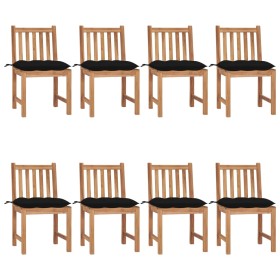 Garden chairs 8 units solid teak wood with cushions by vidaXL, Garden chairs - Ref: Foro24-3073164, Price: 834,37 €, Discount: %