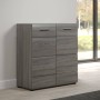 Trendeteam Line Chest of Drawers Smoked Silver by Trendteam, Drawers - Ref: Foro24-445454, Price: 198,59 €, Discount: %