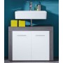 Trendteam Armario de lavabo Miami blanco y plateado ahumado de Trendteam, Tocadores de baño - Ref: Foro24-445396, Precio: 105...