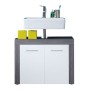 Trendteam Armario de lavabo Miami blanco y plateado ahumado de Trendteam, Tocadores de baño - Ref: Foro24-445396, Precio: 105...