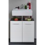 Trendteam Line washbasin cabinet white and smoked silver by Trendteam, bathroom vanities - Ref: Foro24-445448, Price: 108,38 ...